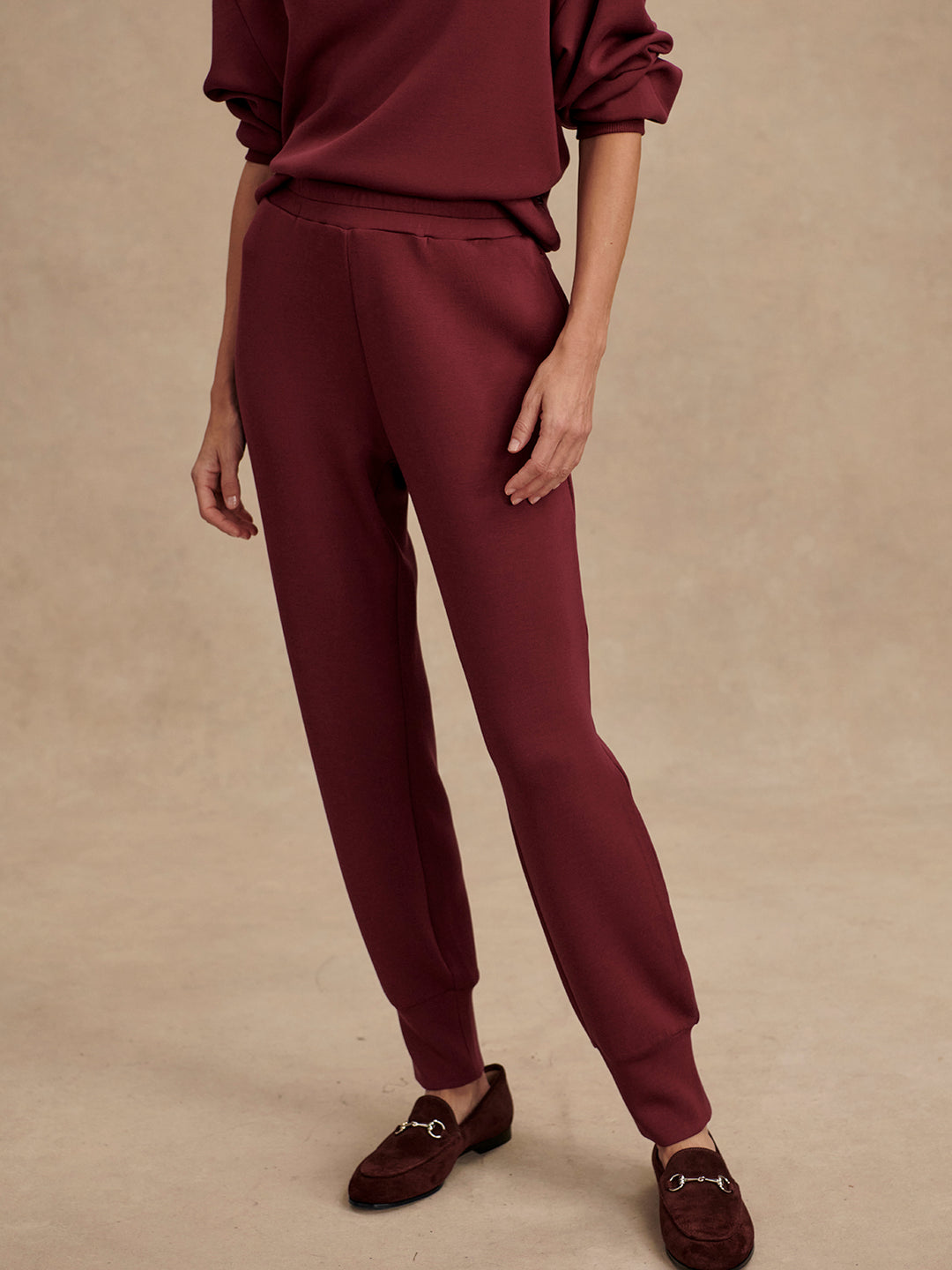 Varley | Slim Cuff Pant 25" - New Maroon