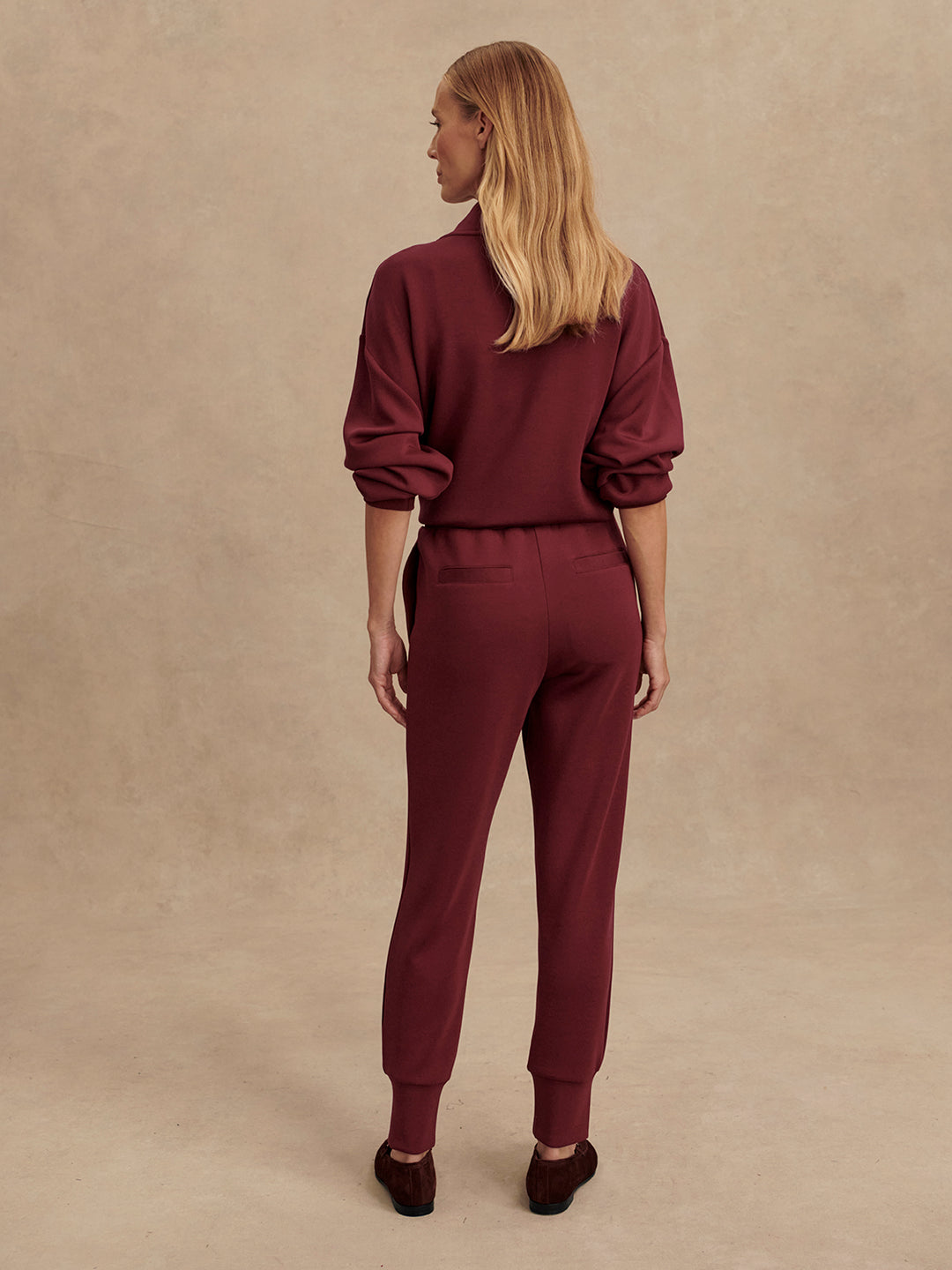 Varley | Slim Cuff Pant 25" - New Maroon