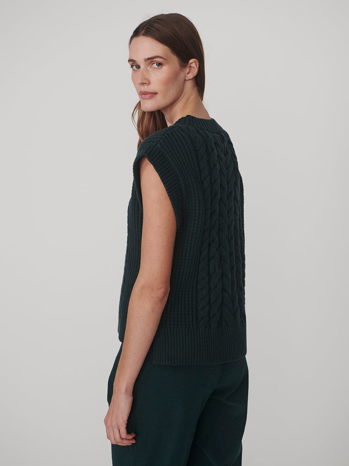 VARLEY | Pixie Relaxed Cable Knit Tank - Ponderosa Pine