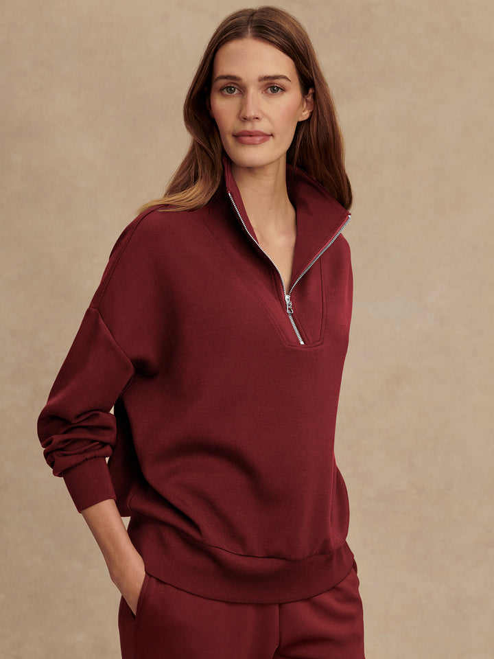 Varley | Hawley Half Zip - New Maroon