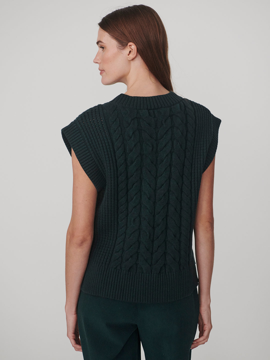 VARLEY | Pixie Relaxed Cable Knit Tank - Ponderosa Pine