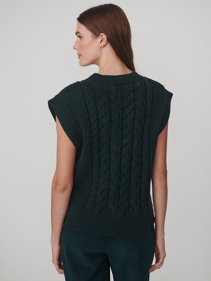 VARLEY | Pixie Relaxed Cable Knit Tank - Ponderosa Pine