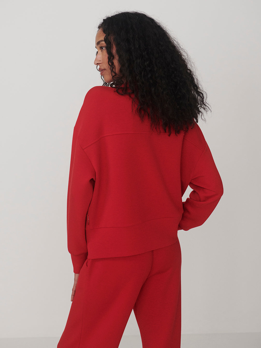 VARLEY | Olwen Button Front Sweater - Red Marl