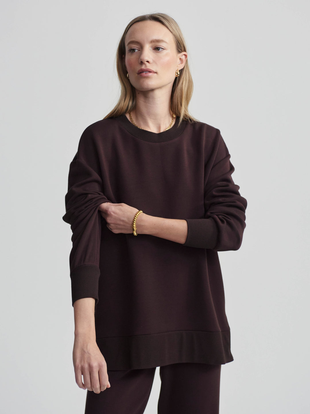 VARLEY | Gabriella Sweatshirt - Coffee Bean