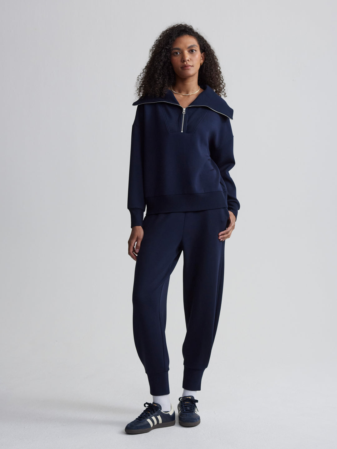 VARLEY | Catherine Half Zip Sweat - Navy