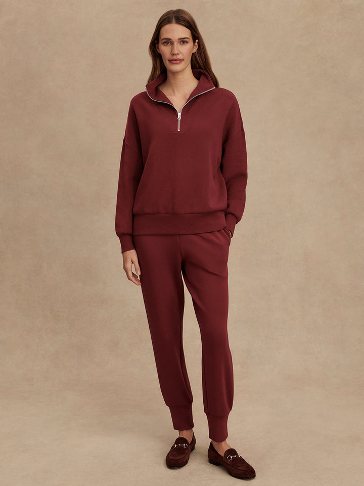 Varley | Hawley Half Zip - New Maroon