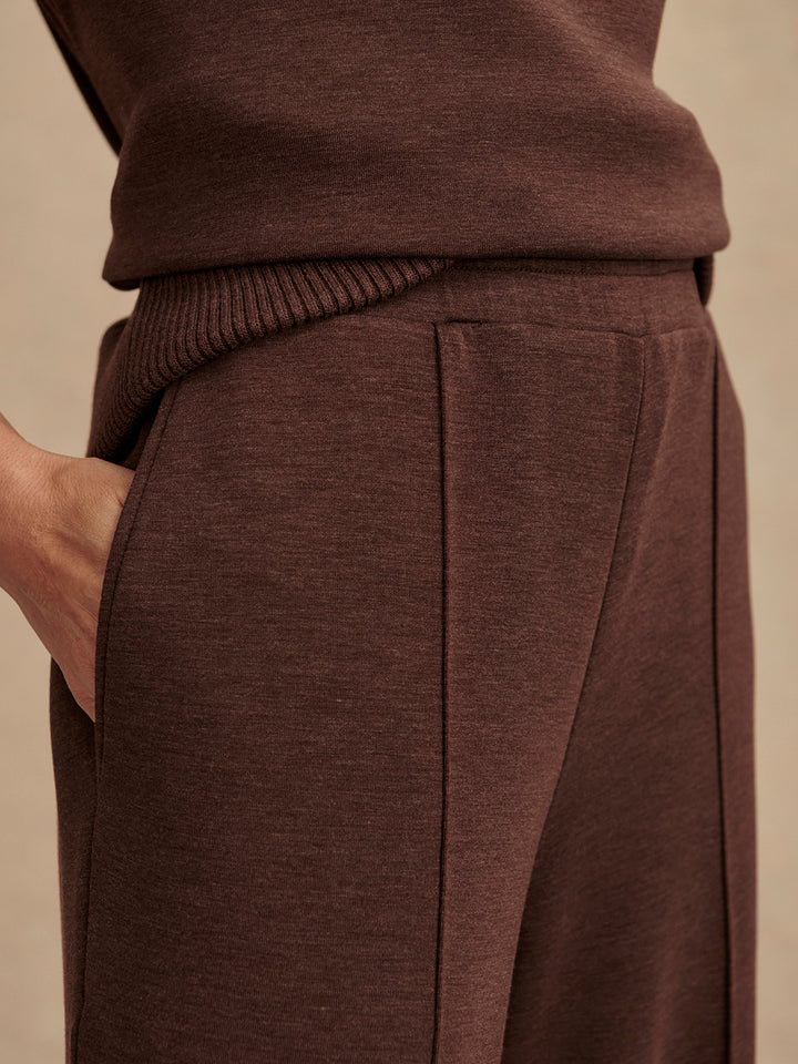 Varley | Wide Leg Pant 28" - Coffee Bean Marl