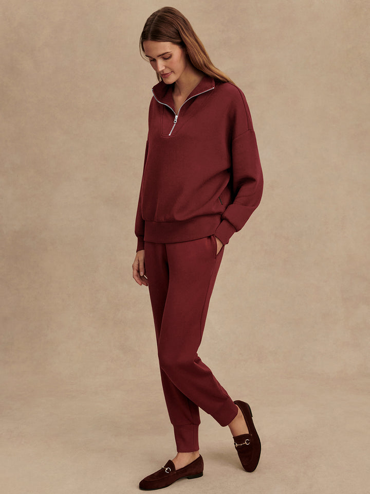 Varley | Hawley Half Zip - New Maroon