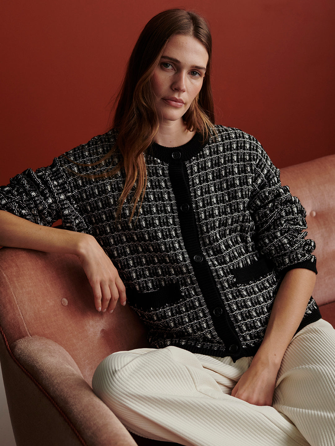 VARLEY | Sarina Knit Cardigan - Black
