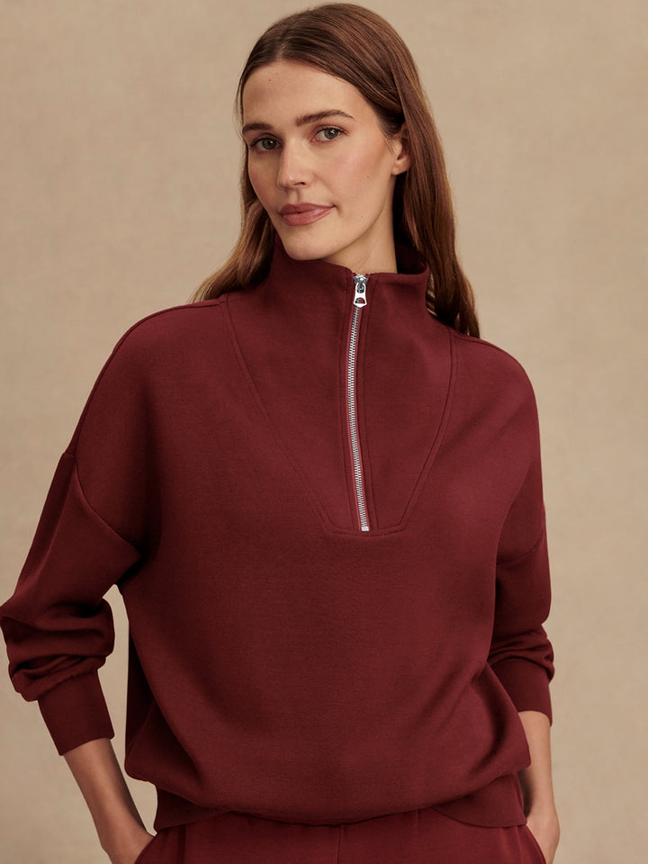 Varley | Hawley Half Zip - New Maroon