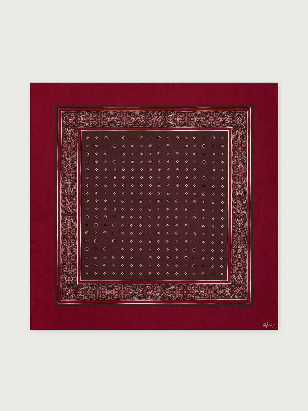 VARLEY | Wool Blend Border Scarf - Rumba Rose