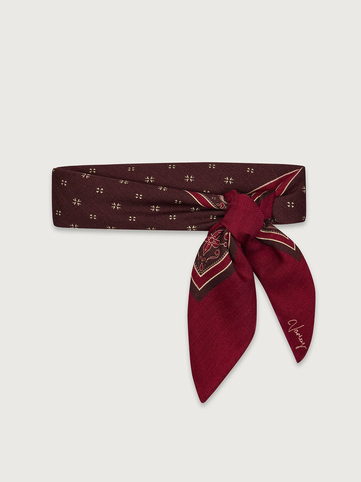 VARLEY | Wool Blend Border Scarf - Rumba Rose
