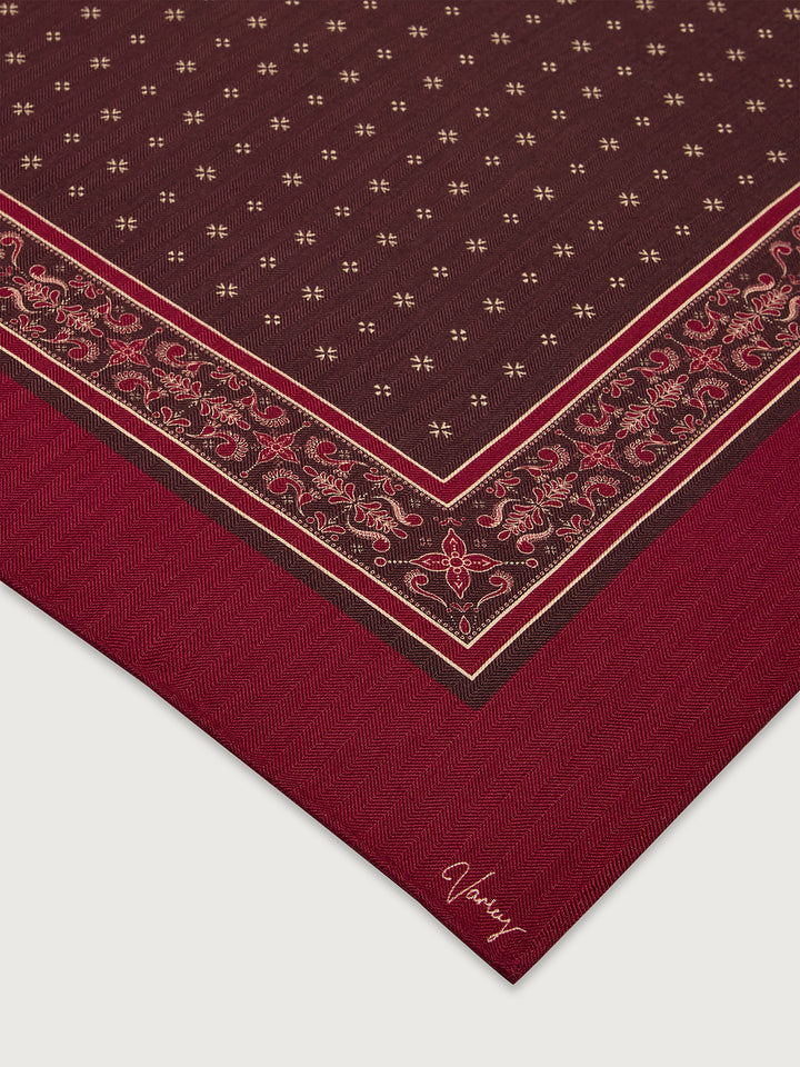 VARLEY | Wool Blend Border Scarf - Rumba Rose