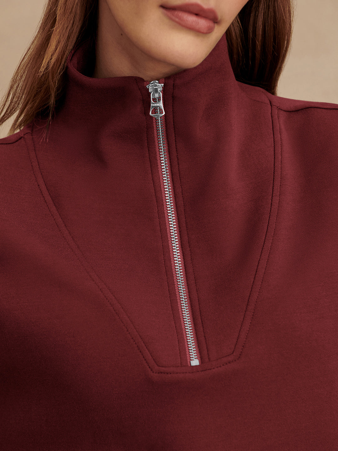 Varley | Hawley Half Zip - New Maroon