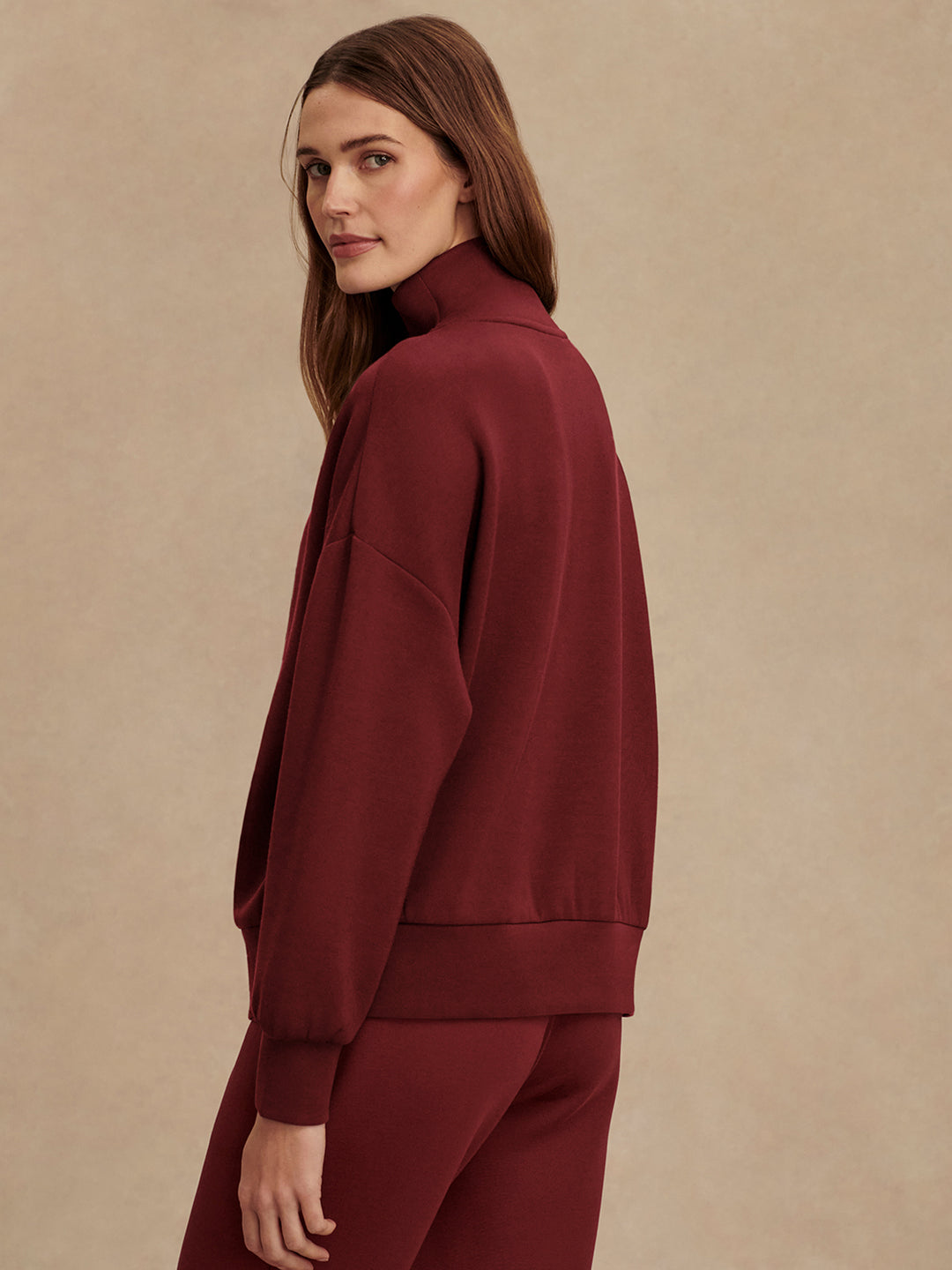 Varley | Hawley Half Zip - New Maroon