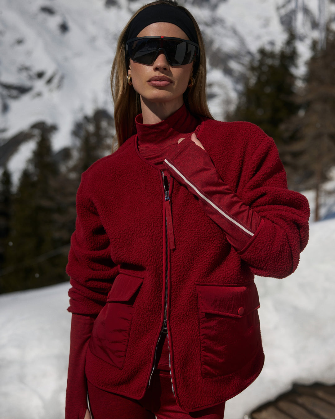 Varley | Marina Fleece - Red Dahlia