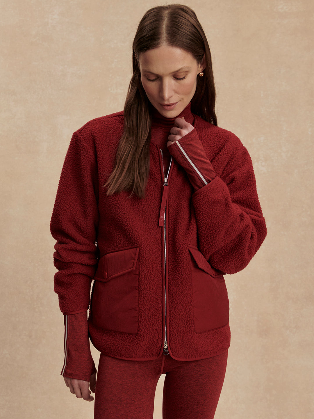 Varley | Marina Fleece - Red Dahlia