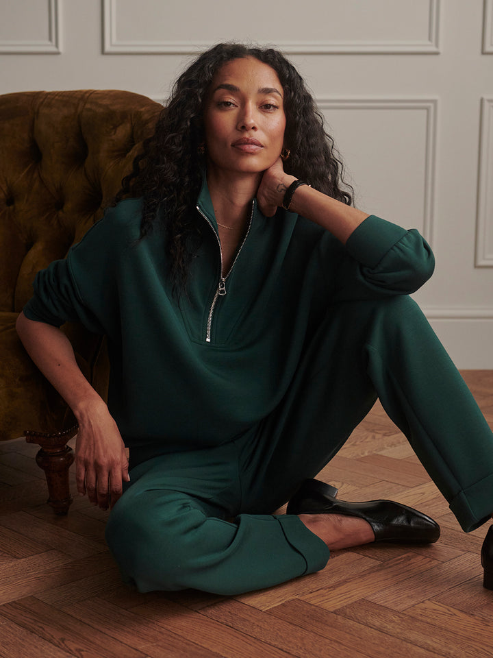 VARLEY | Hawley Half Zip Sweat - Pondirosa Pine
