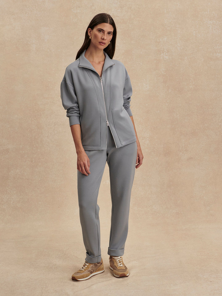VARLEY | Arlene Zip Through Sweat - Wind Blue
