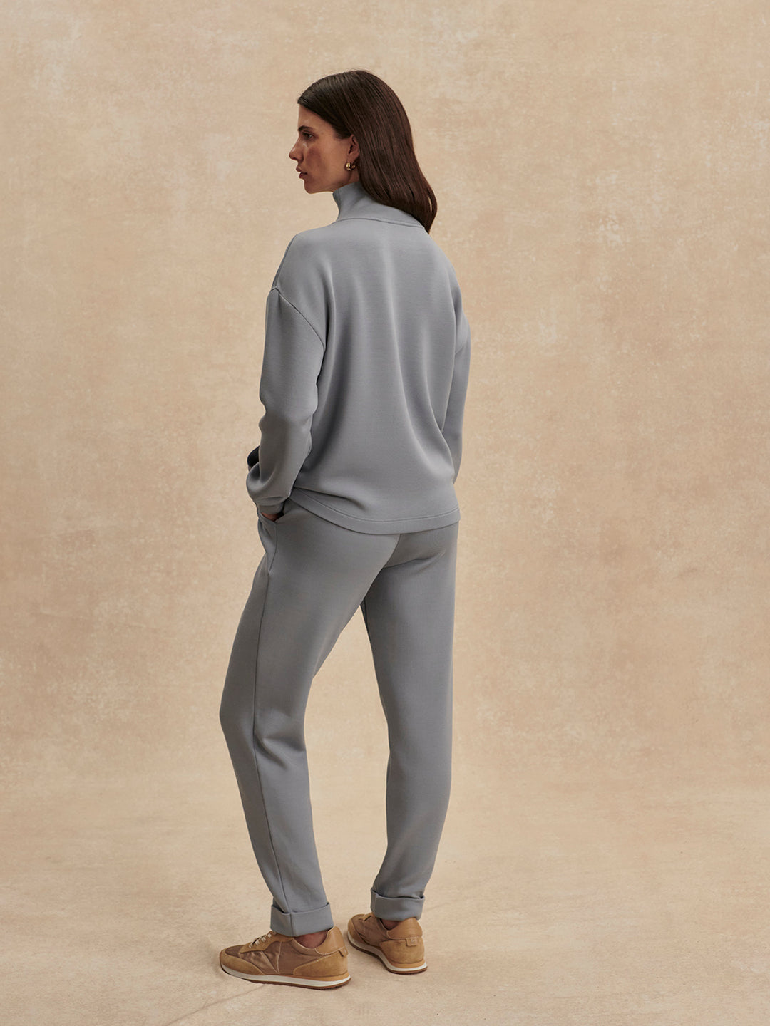 VARLEY | Arlene Zip Through Sweat - Wind Blue