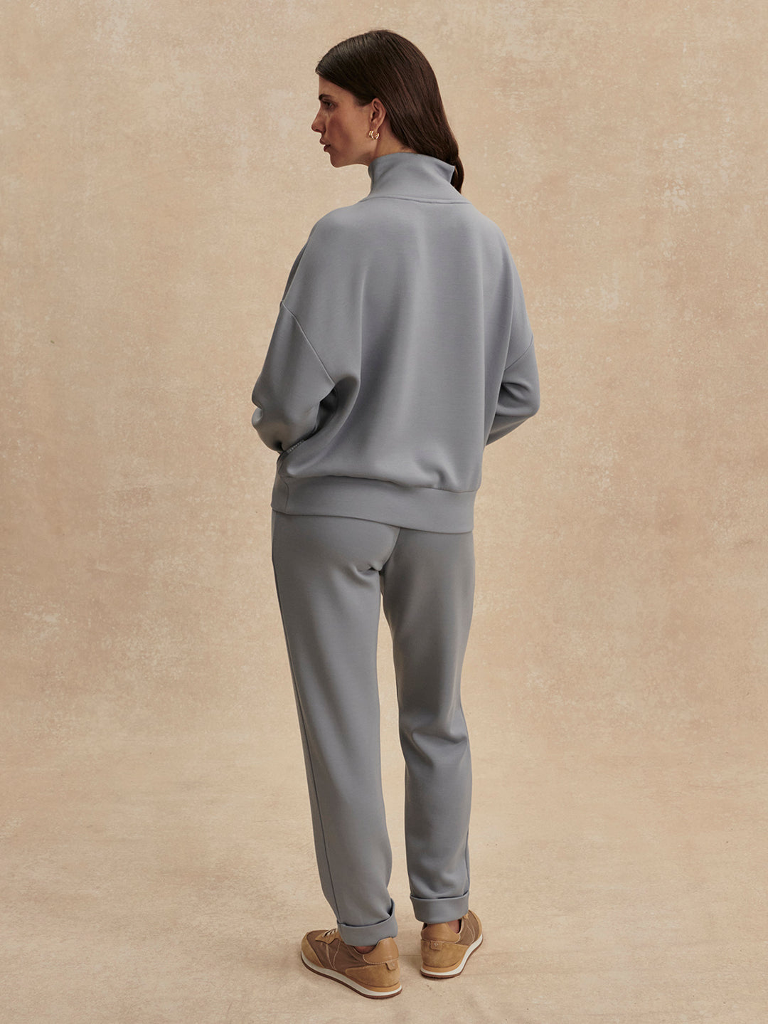 VARLEY | Hawley Half Zip Sweat - Wind Blue