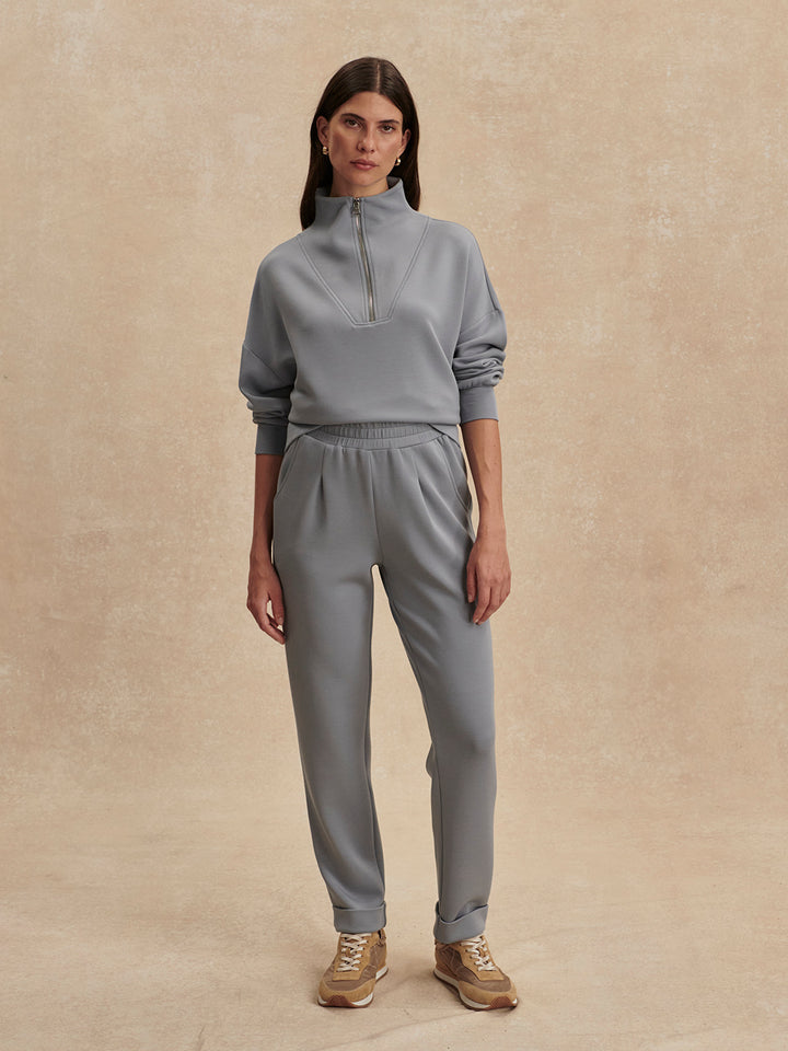 VARLEY | Hawley Half Zip Sweat - Wind Blue