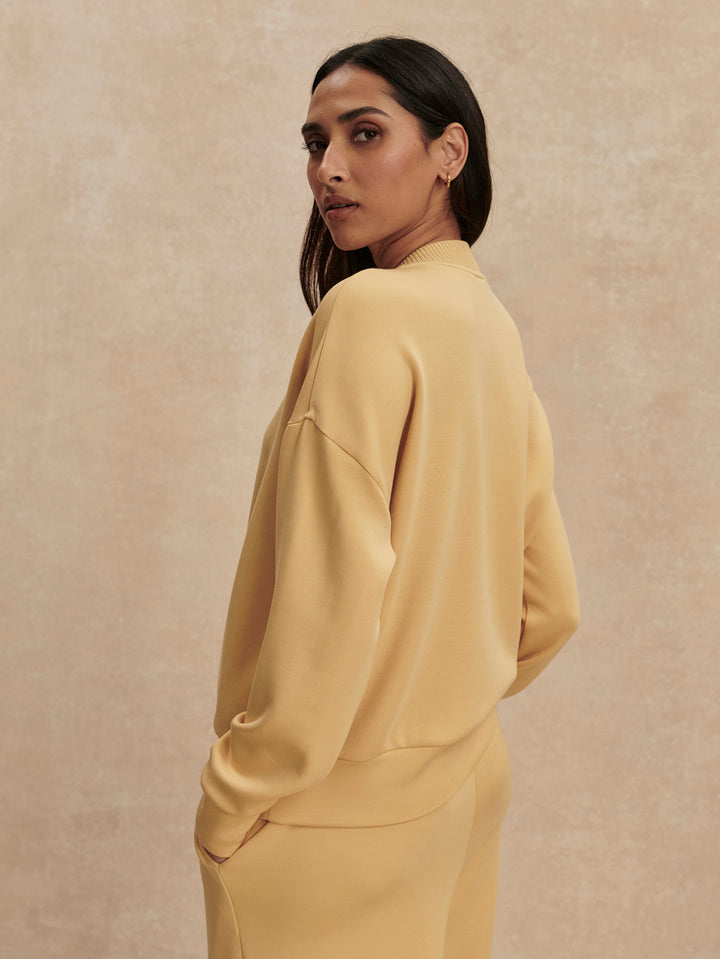 VARLEY | Reena Button Front Sweat - Sahara Sun