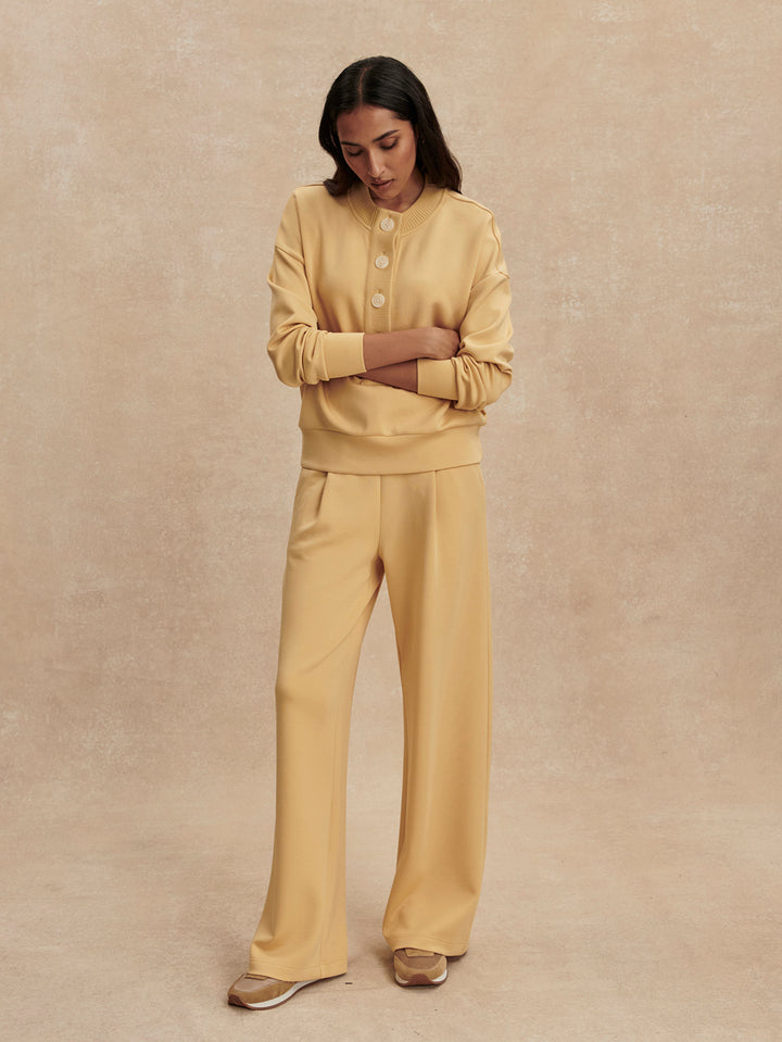 VARLEY | Reena Button Front Sweat - Sahara Sun