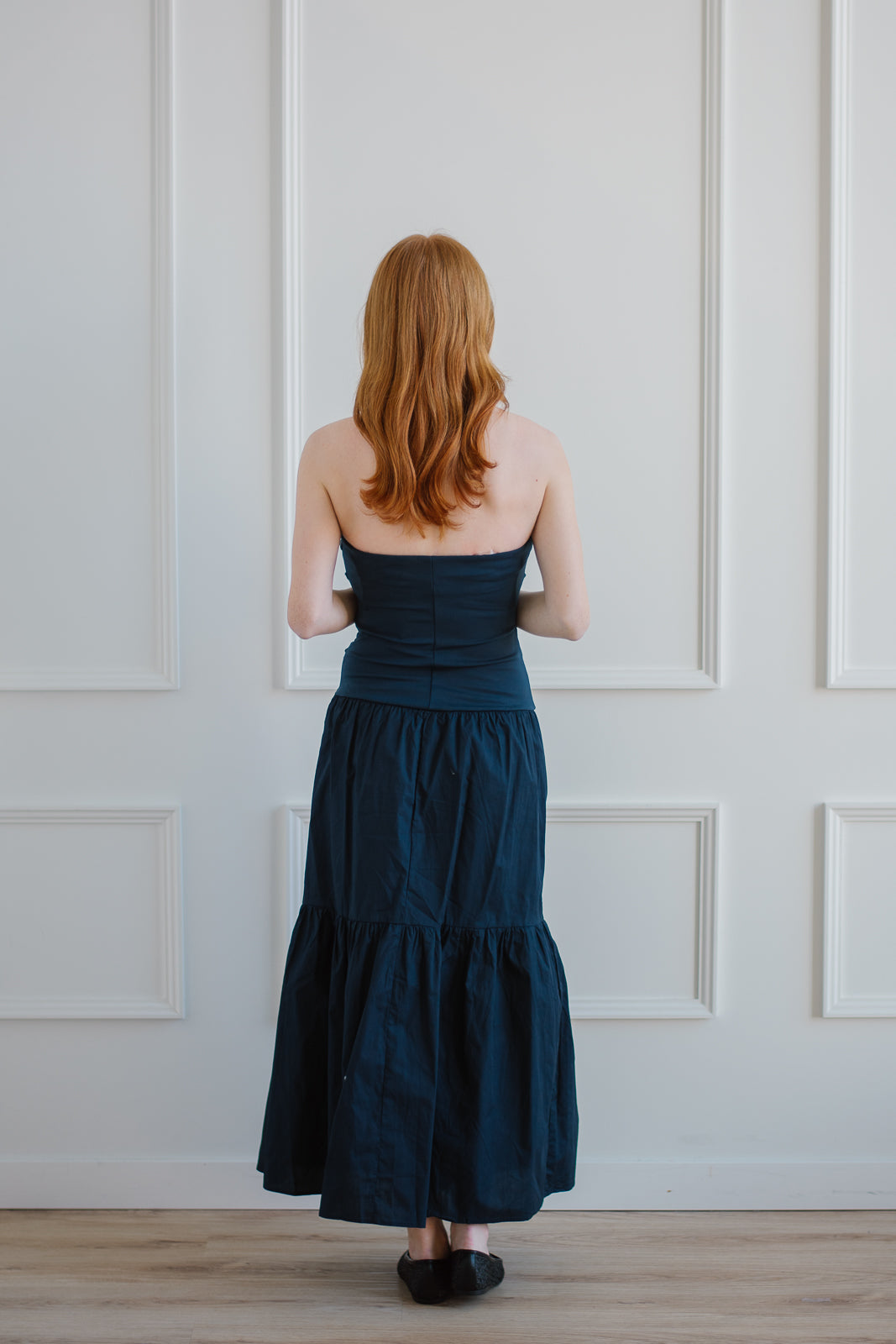 Navy Strapless Maxi