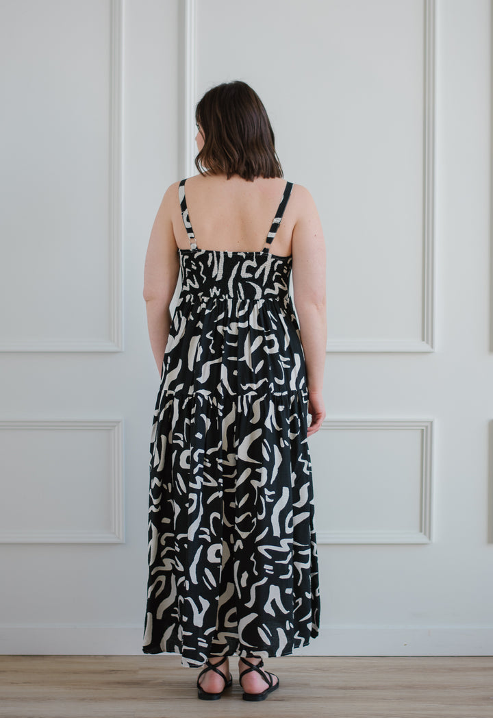 Paint Stroke Midi Dress