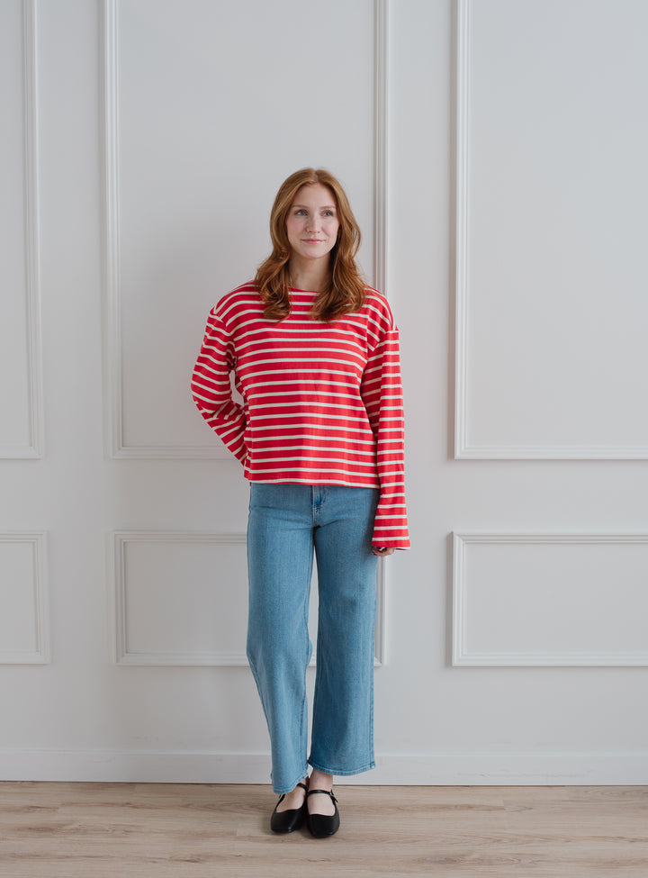 Striped Longsleeve - Candy Red