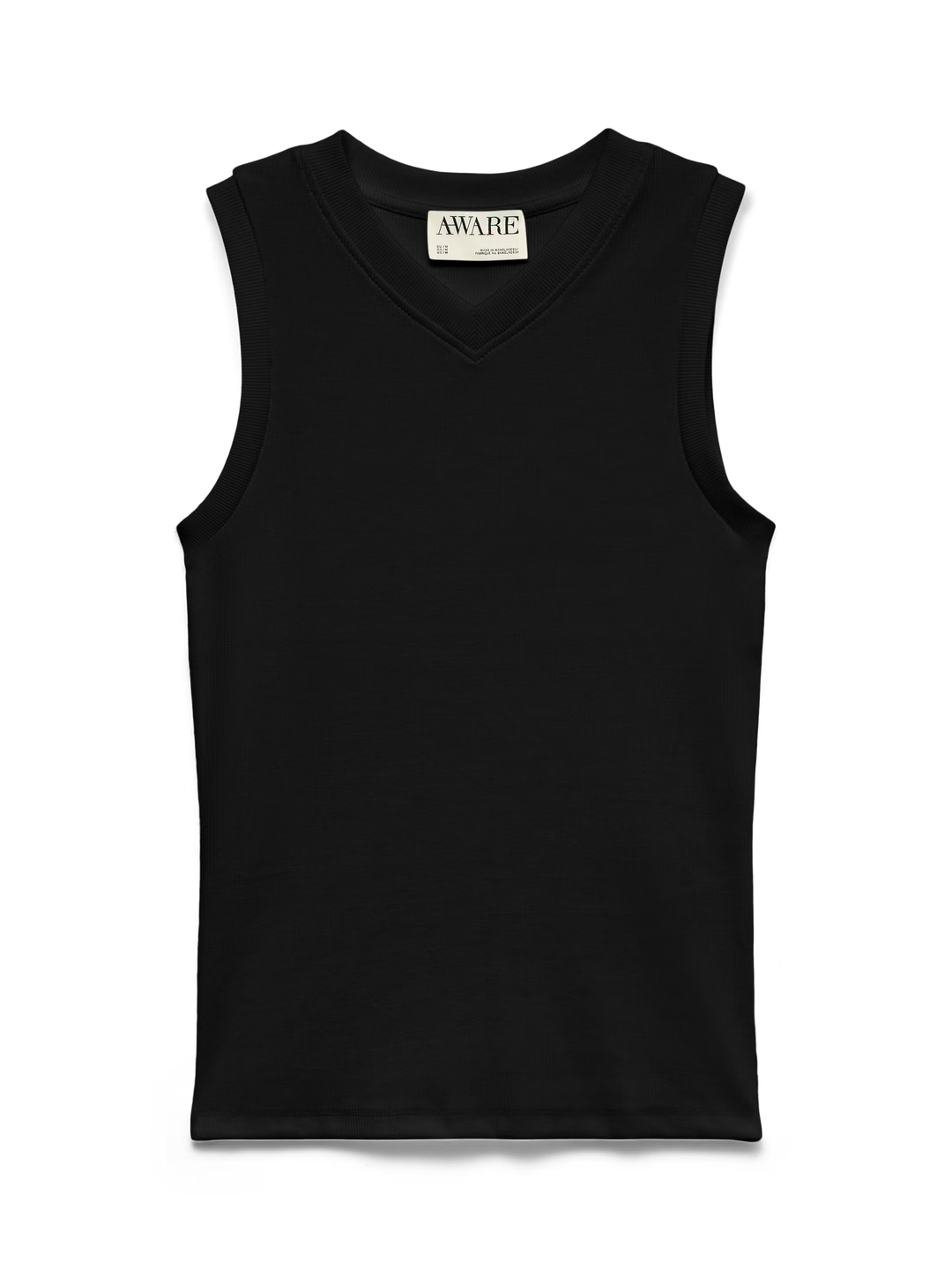 Colbie V-Neck Tank - Black