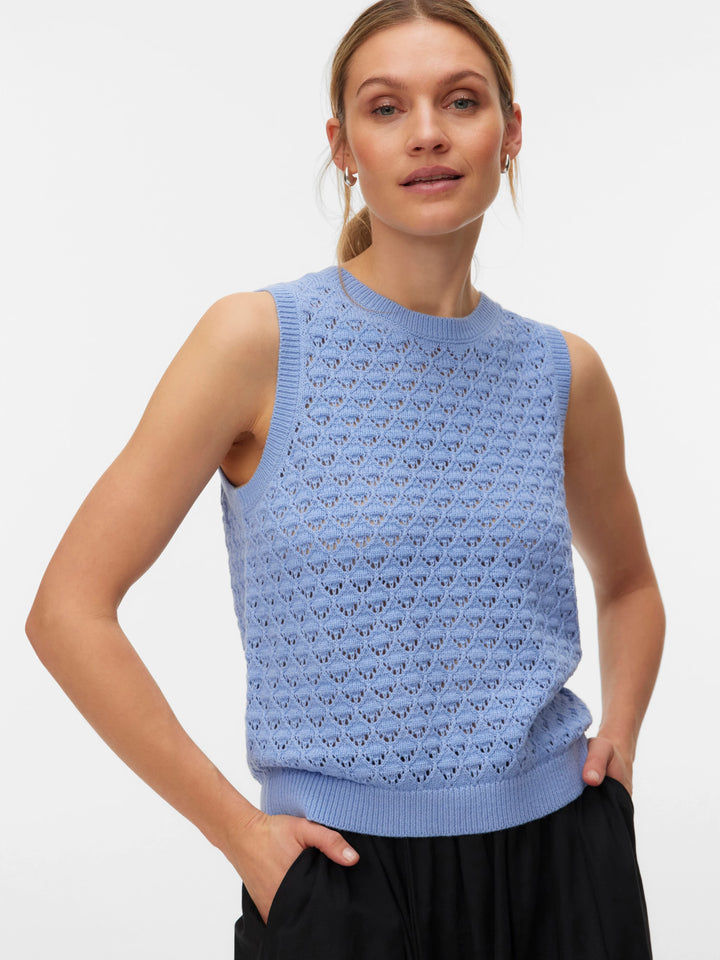 Vero Moda | Jaqueline Crochet Tank - Sky Blue