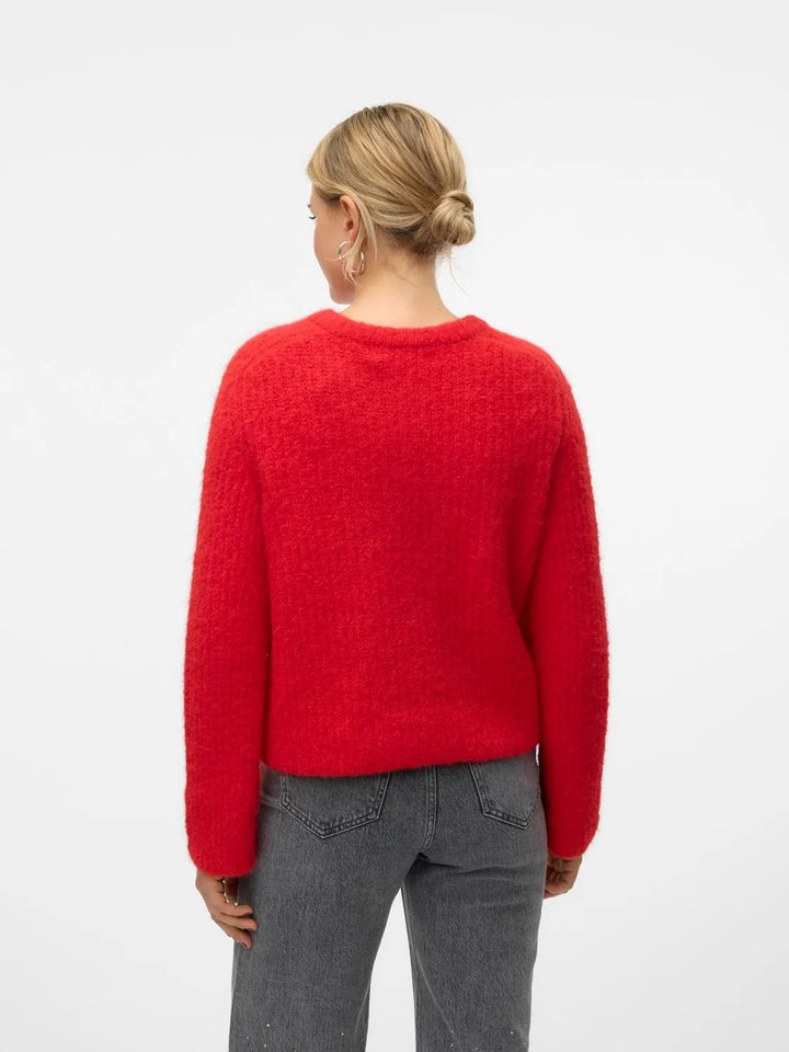 Vero Moda | Round Neck Cardigan -Salsa