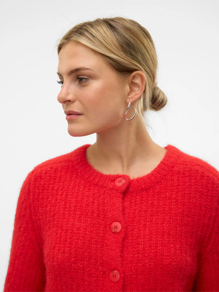 Vero Moda | Round Neck Cardigan -Salsa