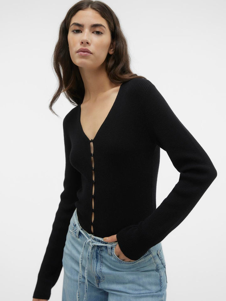 Vero Moda | Goldie Button Cardi - Black