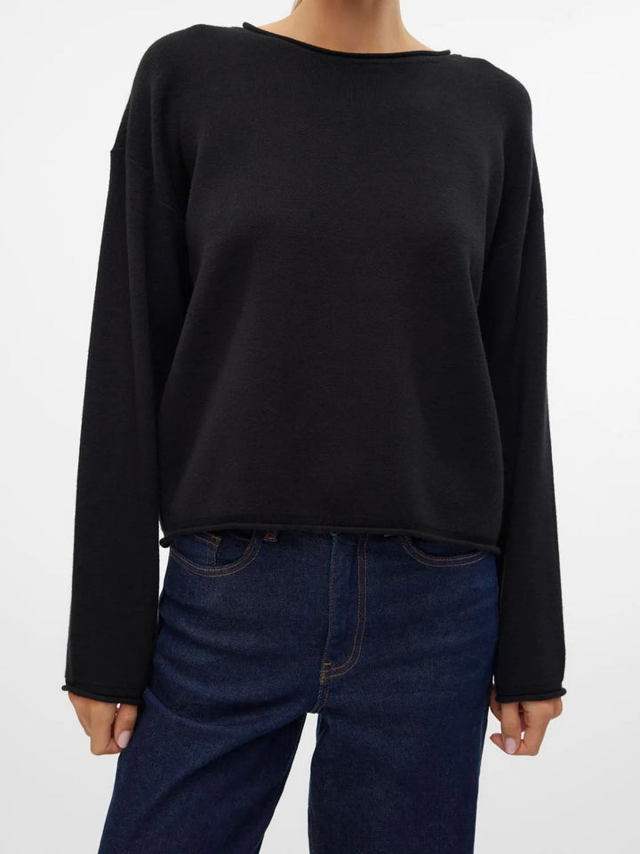 Vero Moda | Classic Round Neck Sweater - Black