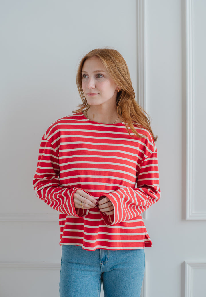 Striped Longsleeve - Candy Red