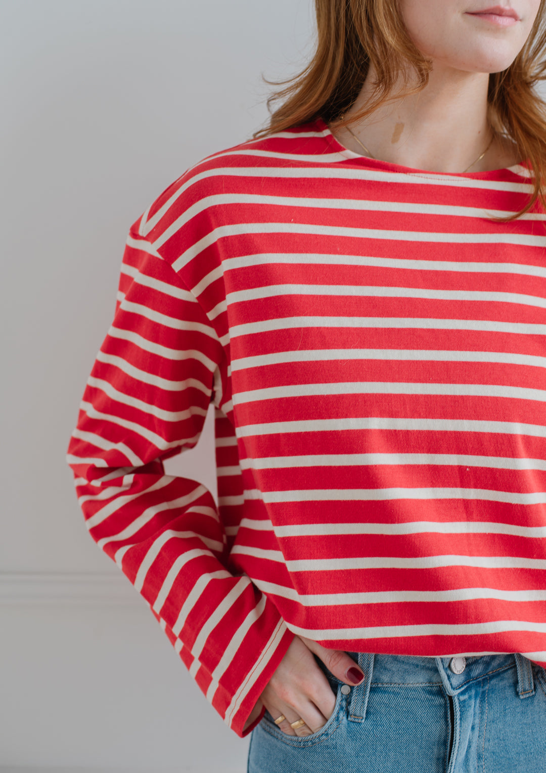 Striped Longsleeve - Candy Red